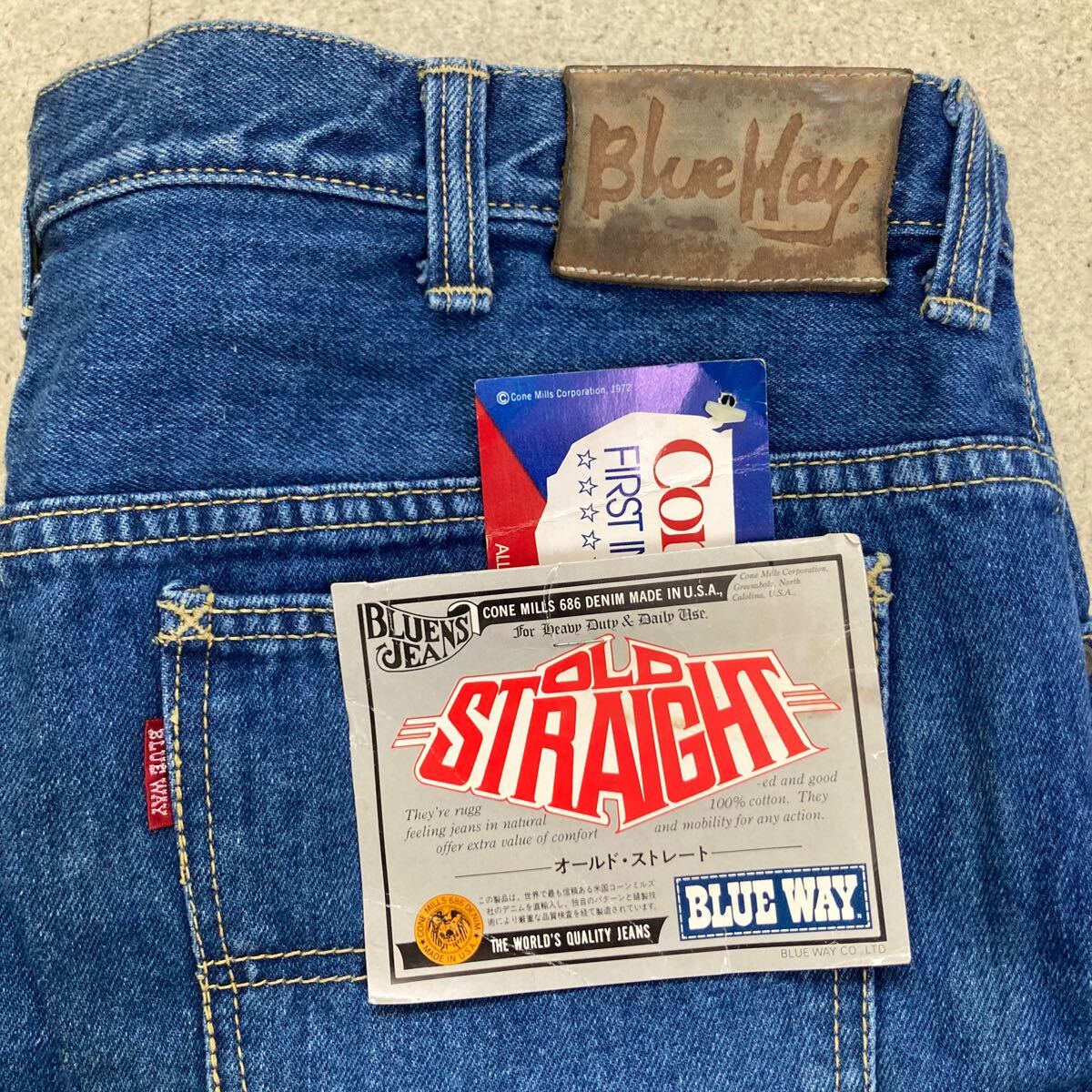 デッドストック ヴィンテージ 70年代 BLUE WAY デニム ジーンズ 国産ヴィンテージ ビンテージ 70s 検索 ビッグジョン ボブソン拍卖