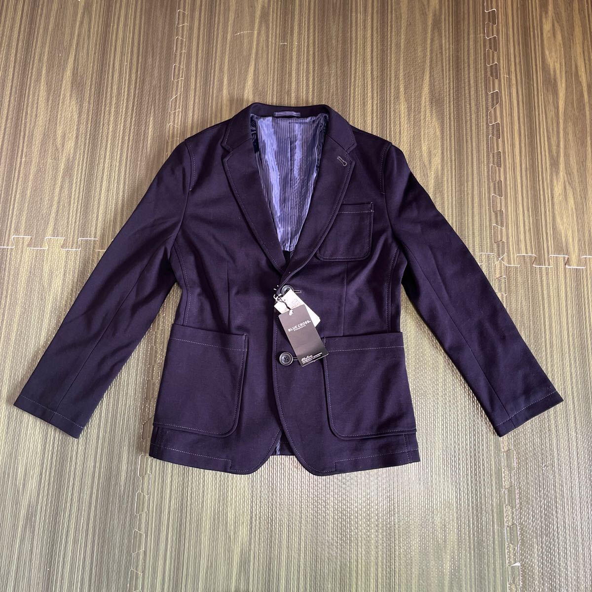 3-7新品 BLUE CROSS キッズフォーマルテーラードジャケット セレモニーストレッチブレザー M 150 18,800円+税 卒業式入学式結婚式拍卖
