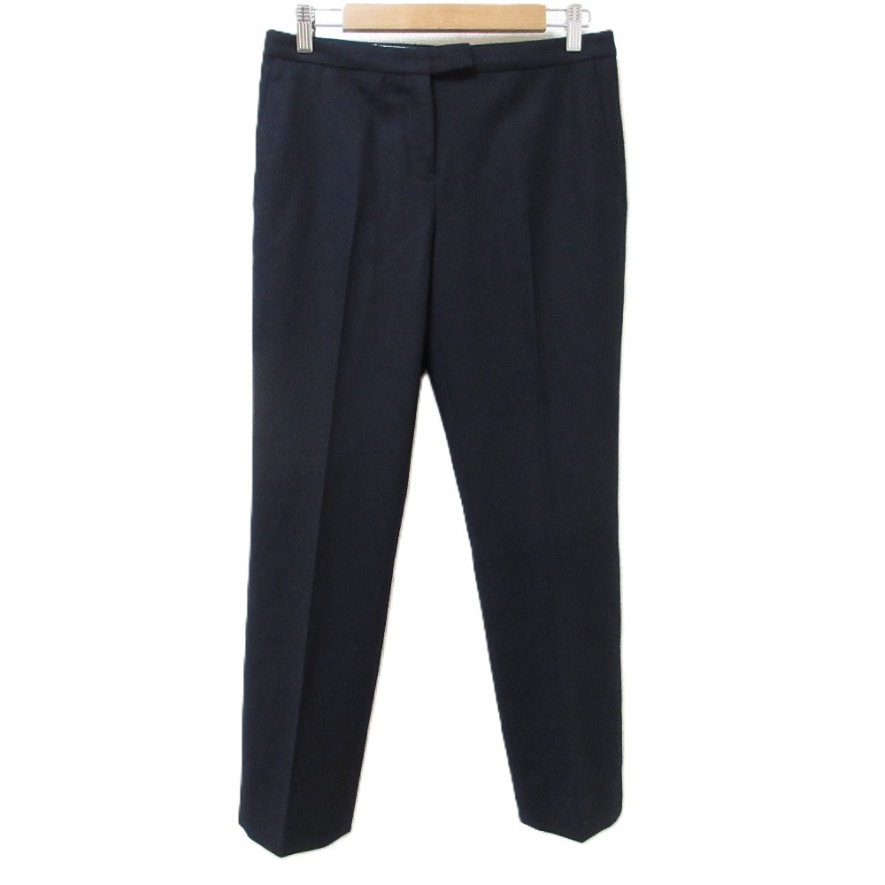 美品 JIL SANDER ジルサンダー ウール カシミヤブレンド センタープレス スラックス テーパード パンツ 36 ダークネイビー拍卖