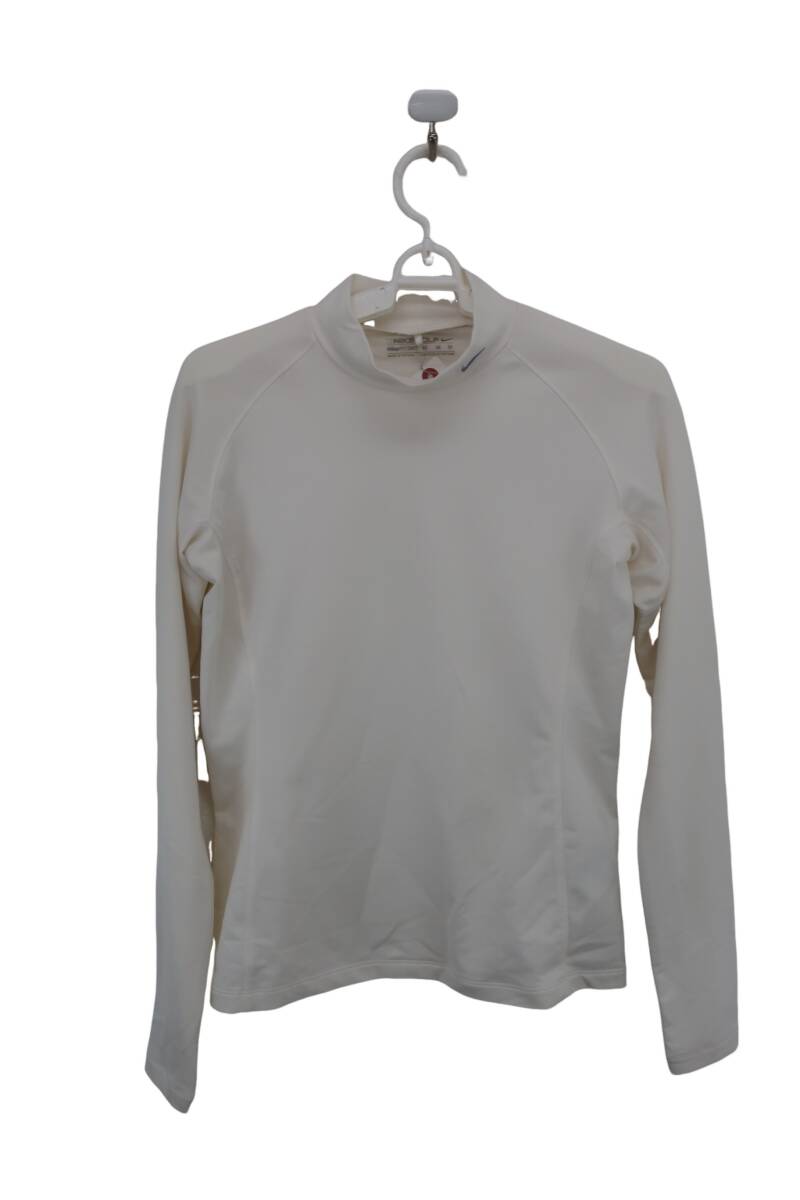 【20%オフ】NIKE GOLF(ナイキゴルフ) 長袖ハイネックシャツ 白 レディース M ゴルフ用品 2412-1097 中古拍卖