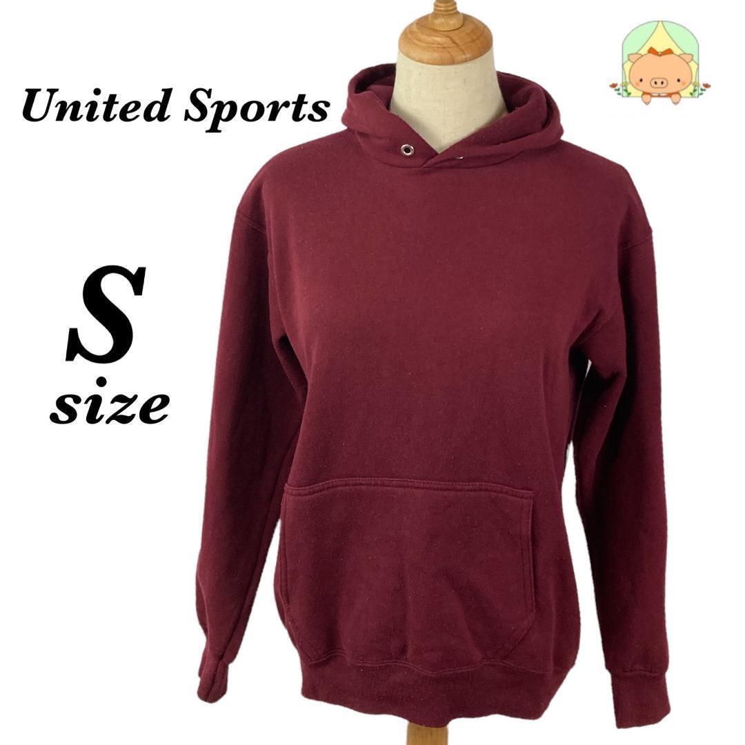 K0257  ③United SportsUSA【S】長袖トレーナー ワインレッド 処分セール拍卖