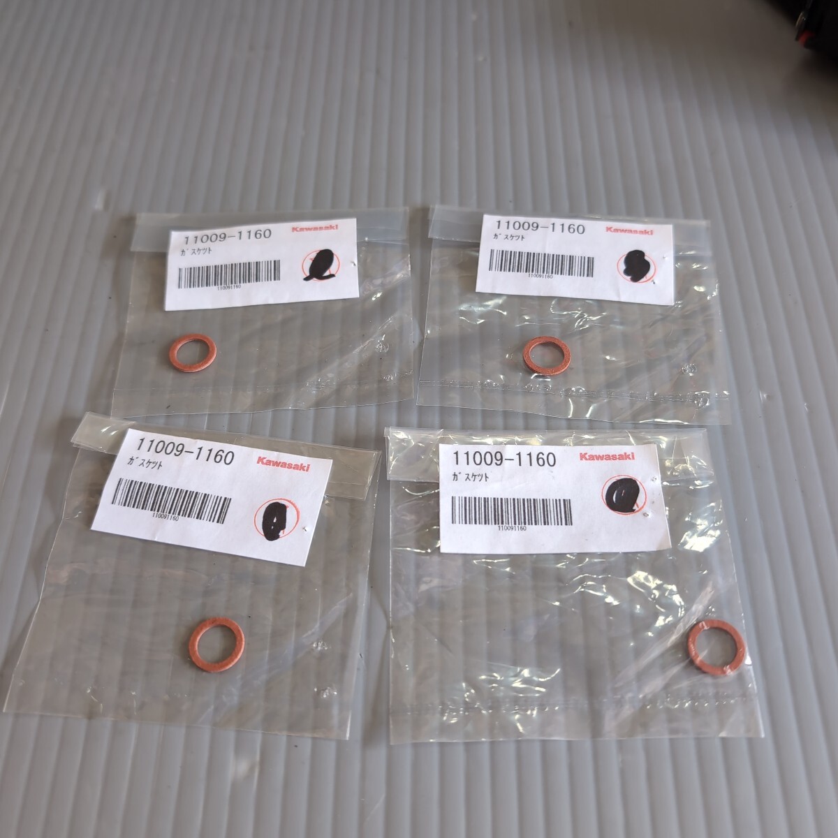 c795 カワサキ純正 11009-1160 ガスケット 4個セット 未使用 送料込み拍卖