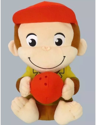 ☆可愛い!ジョージ(ボウリング) ぽってりLLぬいぐるみ Playing 「おさるのジョージ」アミューズメント景品 帽子にイエローのスーツ素敵拍卖