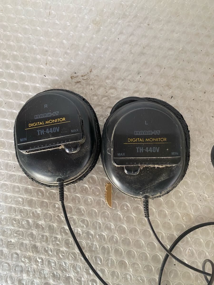 MARK-IT DIGITAL MONITOR TH-440Vヘッドホン 左右セット【動作未確認ジャンク品扱い】拍卖