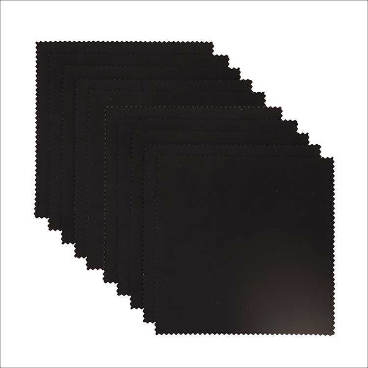 眼鏡拭き 15×15cm 10枚セット ブラック クリーニングクロス メガネ拭き クリーナー マイクロファイバー クロス レンズ 10枚組拍卖