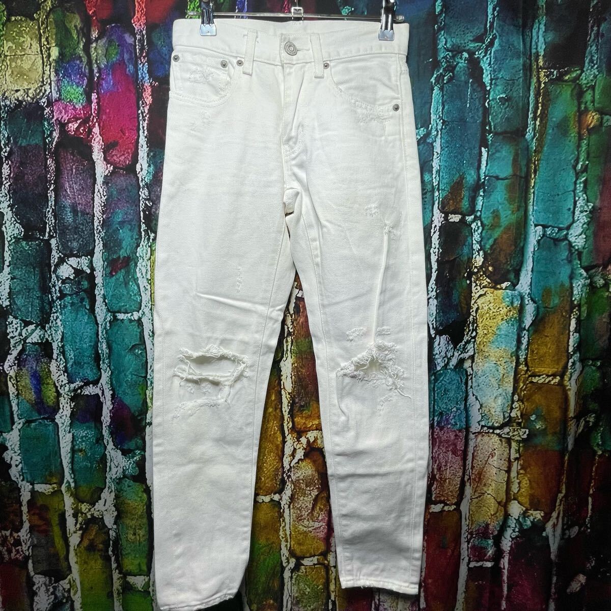 moussy マウジー ダメージデニムパンツ size 23拍卖