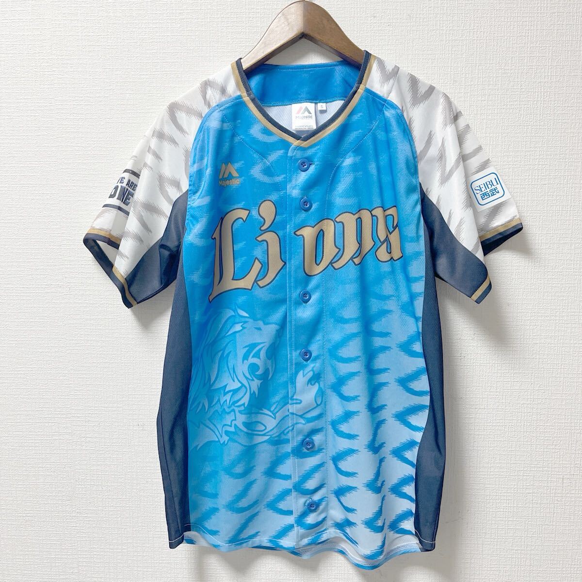 Majestic マジェスティック 埼玉西武ライオンズ レプリカユニフォーム Sサイズ ポリエステル拍卖