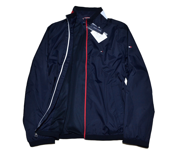 【新品】TOMMY HILFIGER トミーヒルフィガー 機能性ブルゾン Lサイズ 国内正規 人気ネイビー ZIPアップジャケット 紙タグ付き 9420拍卖