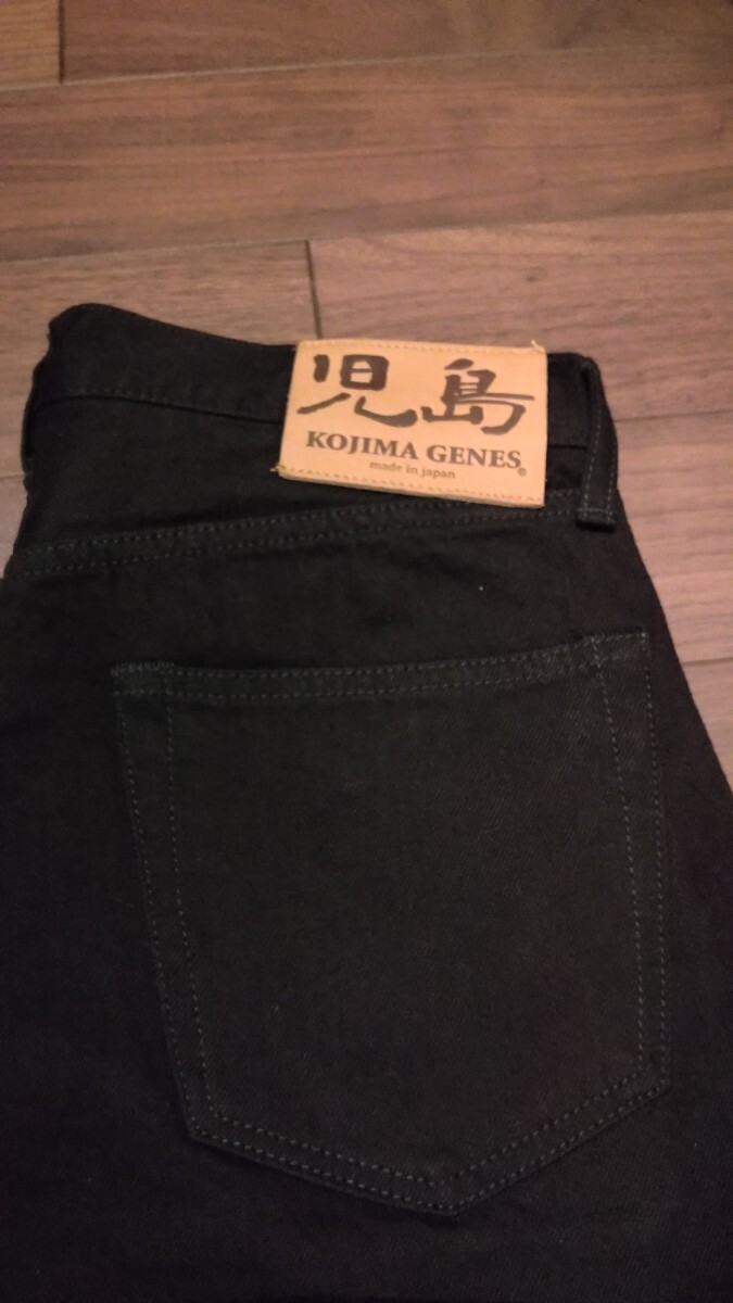 児島 13ozセルビッチブラックデニム w34 試着のみ 未使用品拍卖