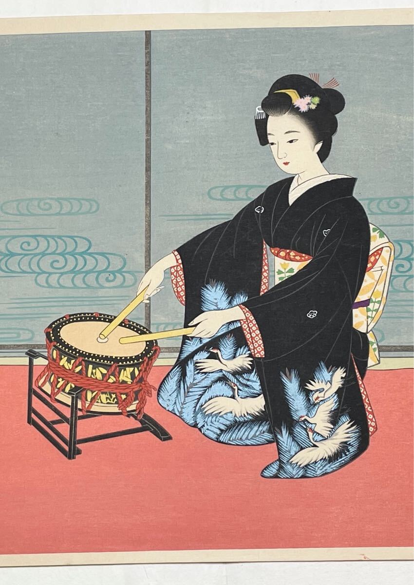 即決!由里本景子/美人画の木版画(検索=清方 松園 周延 北斎 広重 国芳 春信 月耕 芳年 英朋 言人 白峰 古邨 金魚 新版画 川瀬巴水 猫)拍卖