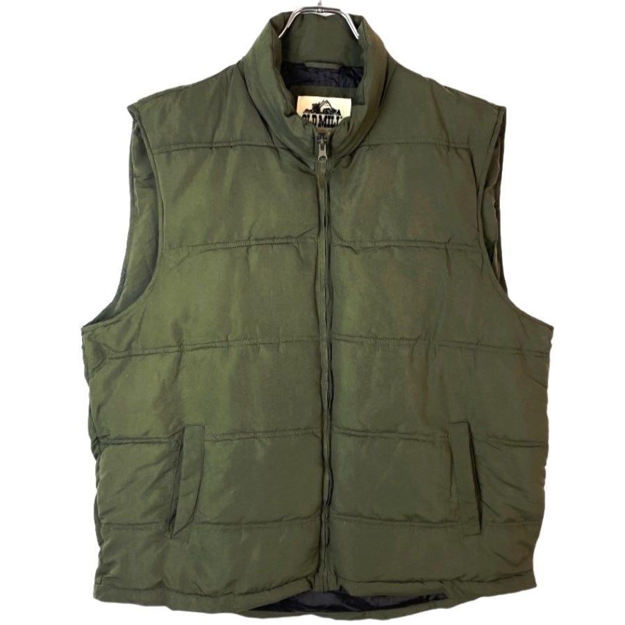 オールドミルOld Millダウンベスト無地グリーンカーキ緑レイヤードスタイルvintageヴィンテージ41214拍卖