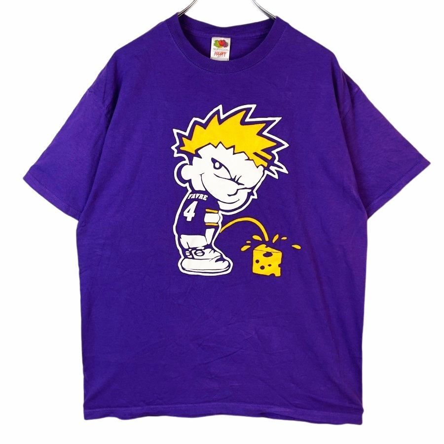 フルーツオブザルームFRUIT OF THE LOOM半袖TシャツNFLミネソタ・ヴァイキングスVikingsブレットファーブ#4ナンバリング両面プリント41118拍卖