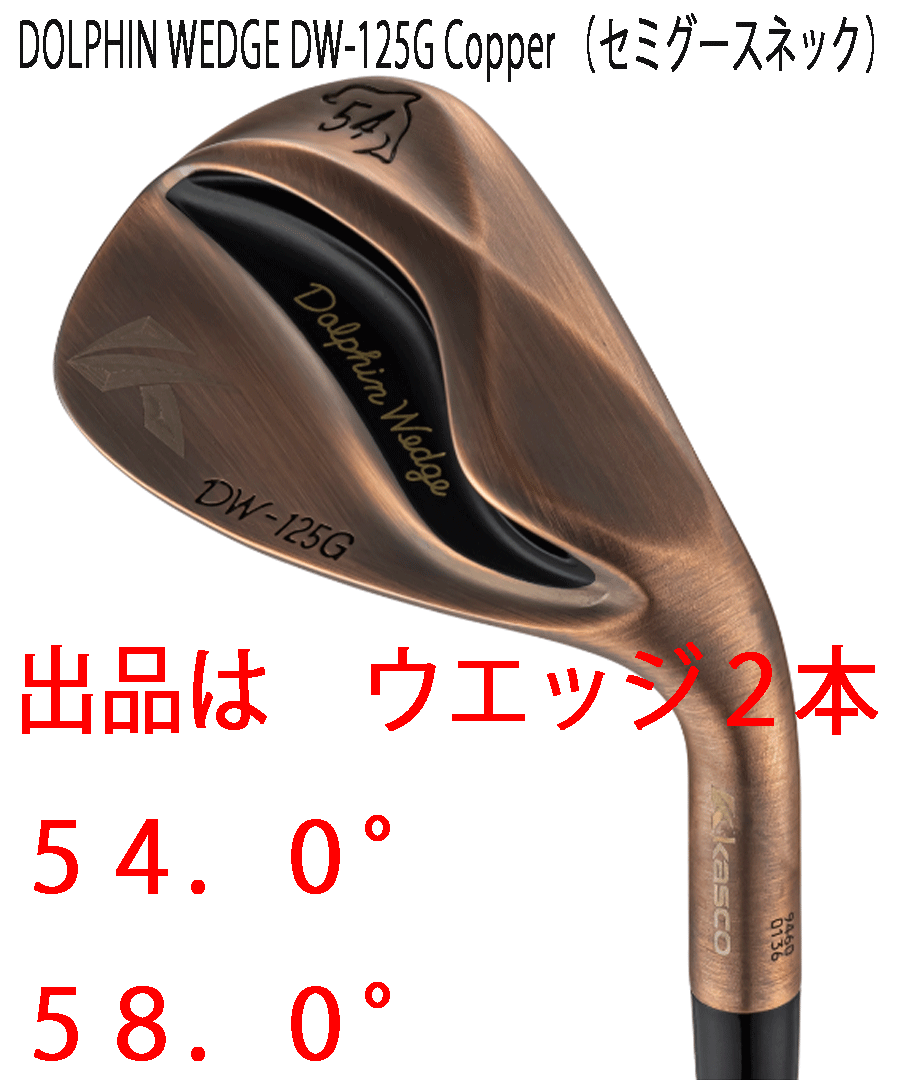 新品■2025.2■レディース■キャスコ■ドルフィン ウェッジ■DW-125G■カッパー■ウエッジ2本■54.0/58.0■DP-231L カーボン■WEDGE■正規拍卖