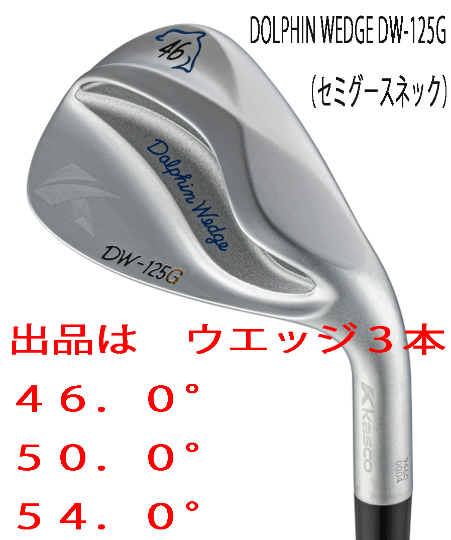 新品■2025.2■キャスコ■ドルフィン ウェッジ■DW-125G■サテン■ウエッジ3本■46.0/50.0/54.0■NS PRO950GH neo スチール■正規品拍卖