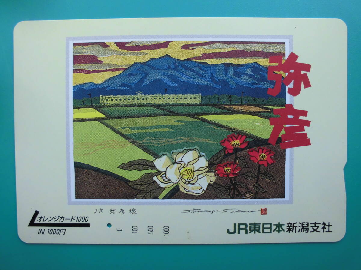 JR東 オレカ 使用済 弥彦 1穴 【送料無料】拍卖