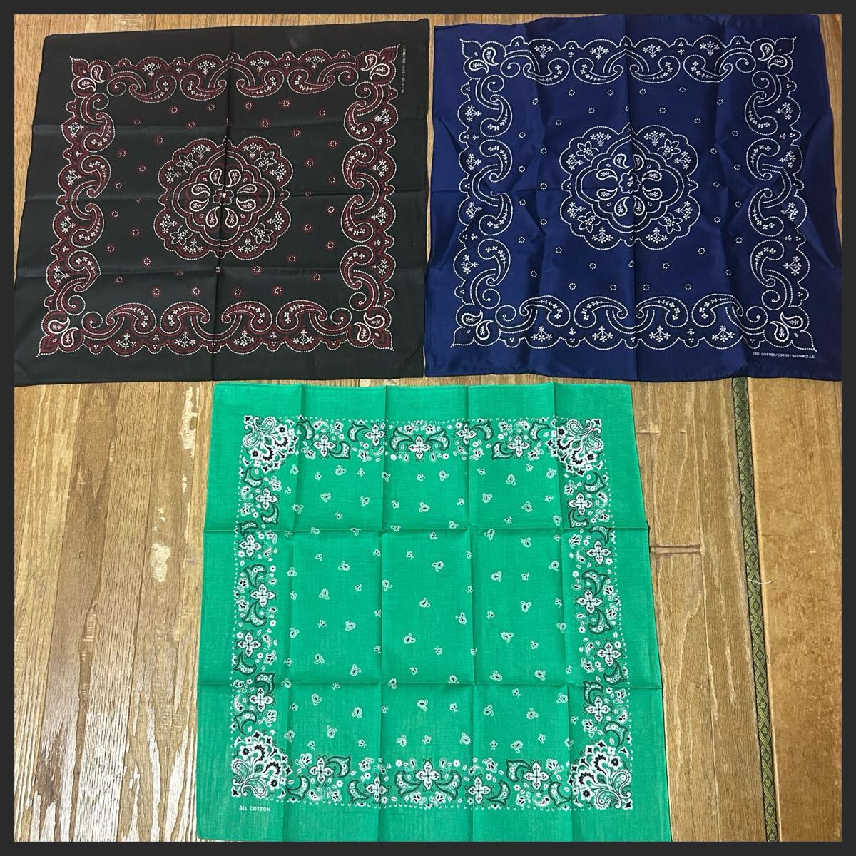 バンダナ・ハンカチ 3点セット 新品・未使用品拍卖