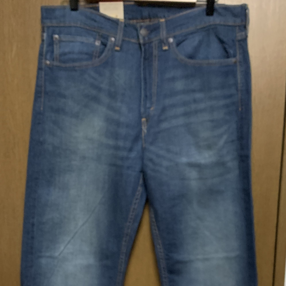 W34【Levi's 505|レギュラーストレート】リーバイス ストレッチ素材 加工デニム 未使用拍卖