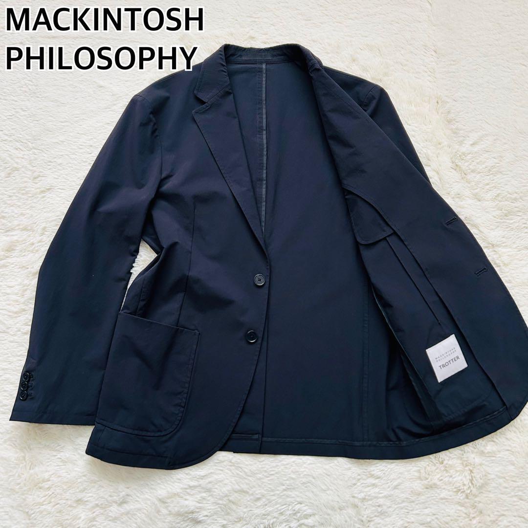 MACKINTOSH PHILOSOPHY マッキントッシュフィロソフィー テーラードジャケット TROTTER トロッター ダークネイビー L 洗える拍卖