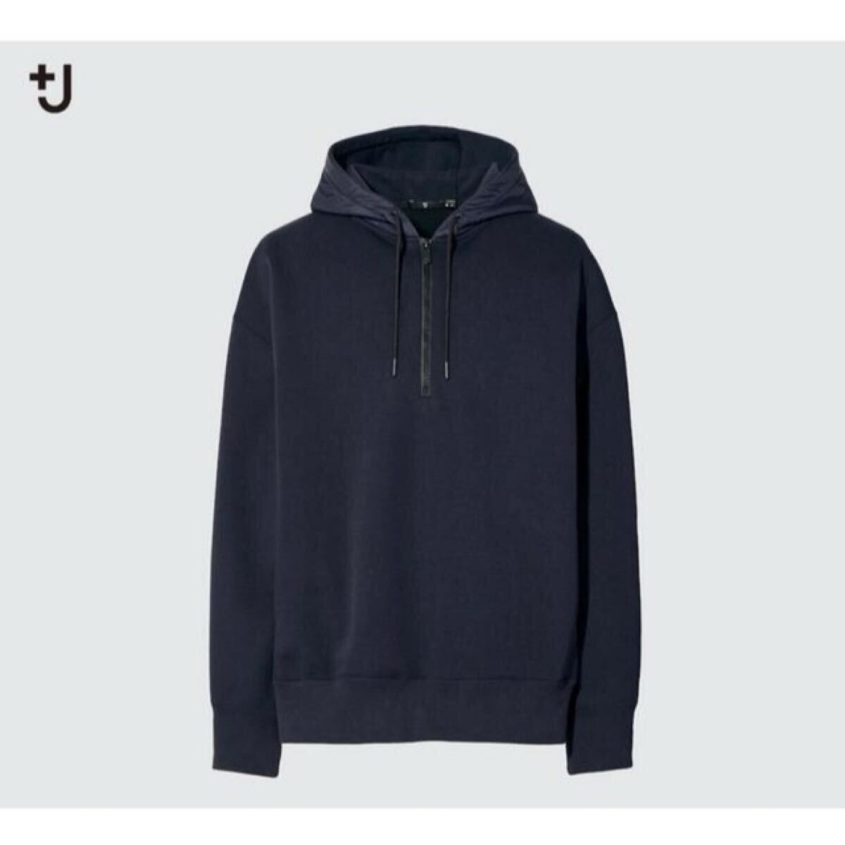 UNIQLO +J ドライスウェットハーフジップパーカ ネイビー Lサイズ セットアップ可能 ユニクロ+J ジルサンダー JILL SANDAR拍卖