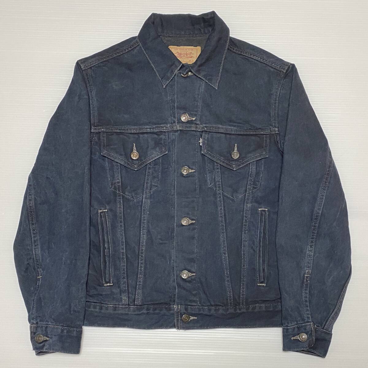 珍色 80s~ Levi's リーバイス 70506 - 1913 ブルー ブラック ? ブッラクブルー? デニムジャケット size S 黒タブ MADE IN USA レアカラー拍卖