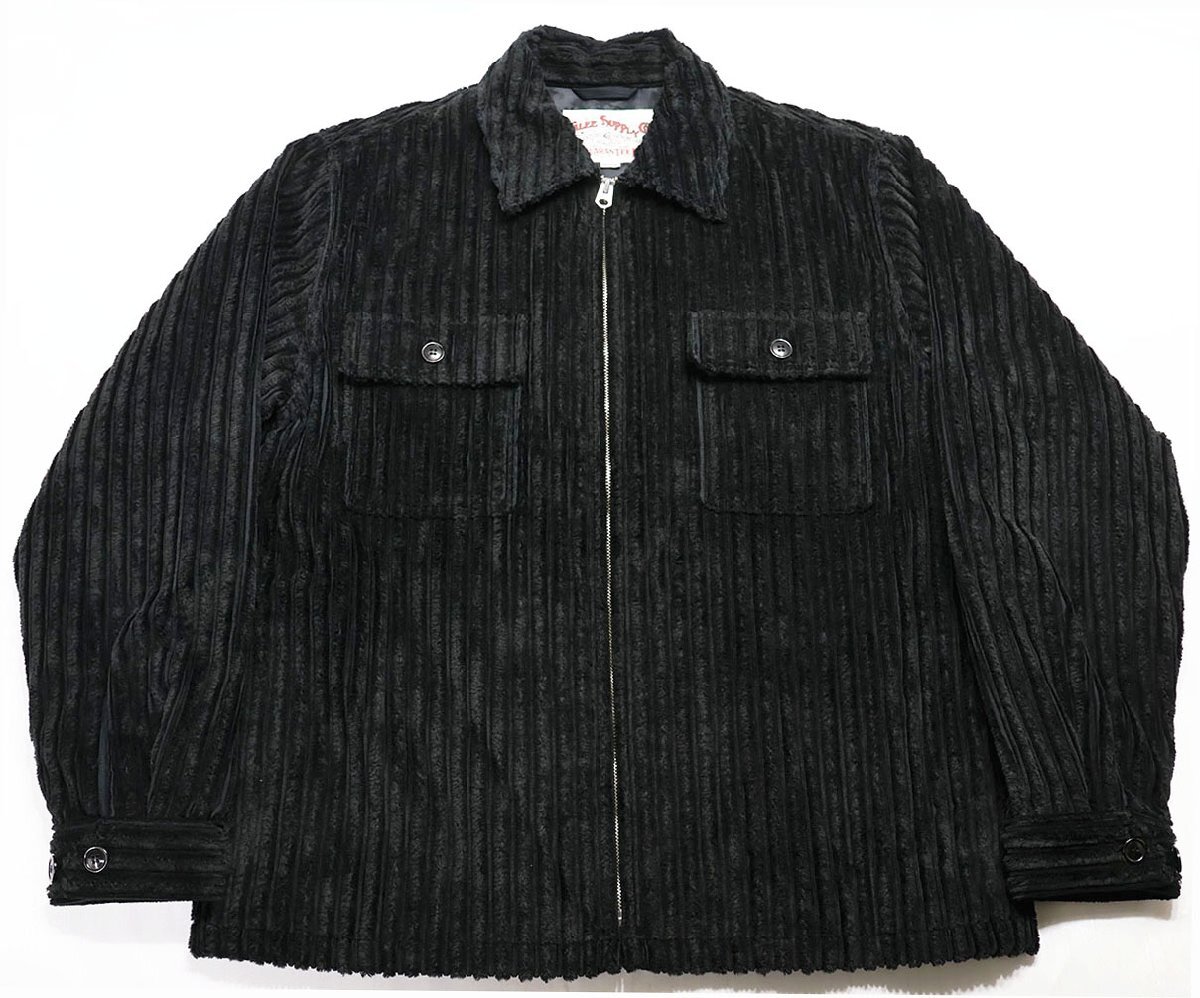 CALEE (キャリー) JUMBO CORDUROY ZIP SHIRT JACKET / ジャンボコーデュロイ ジップシャツジャケット CL-23AW021 極美品 ブラック size M拍卖