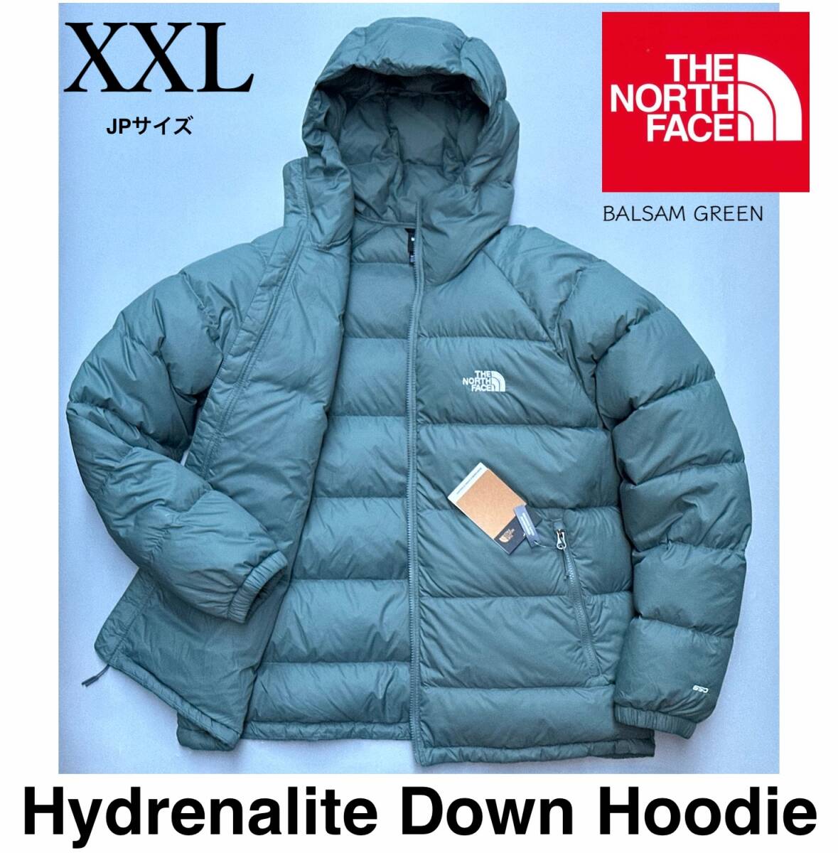 ◆モデル出品◆新品 XXLサイズ ノースフェイス フード付グースダウンジャケット550fill グリーン系 ハイドレナライト THE NORTH FACE拍卖