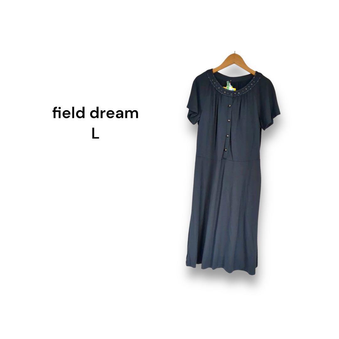 フィールドドリーム オンワード樫山 ワンピース【L】ネイビー フォーマル拍卖