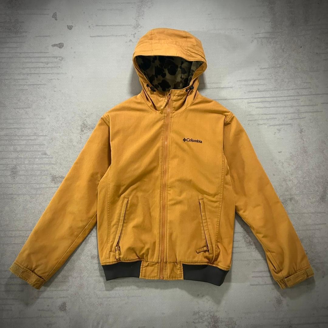 美品 Columbia アクティブJKT ダック地 ハンターカモ L 裏起毛拍卖