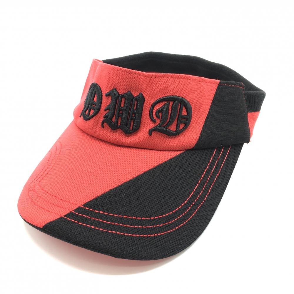 【美品】ダンスウィズドラゴン サンバイザー レッド×黒 後ゴム フリーサイズ ゴルフウェア Dance With Dragon拍卖