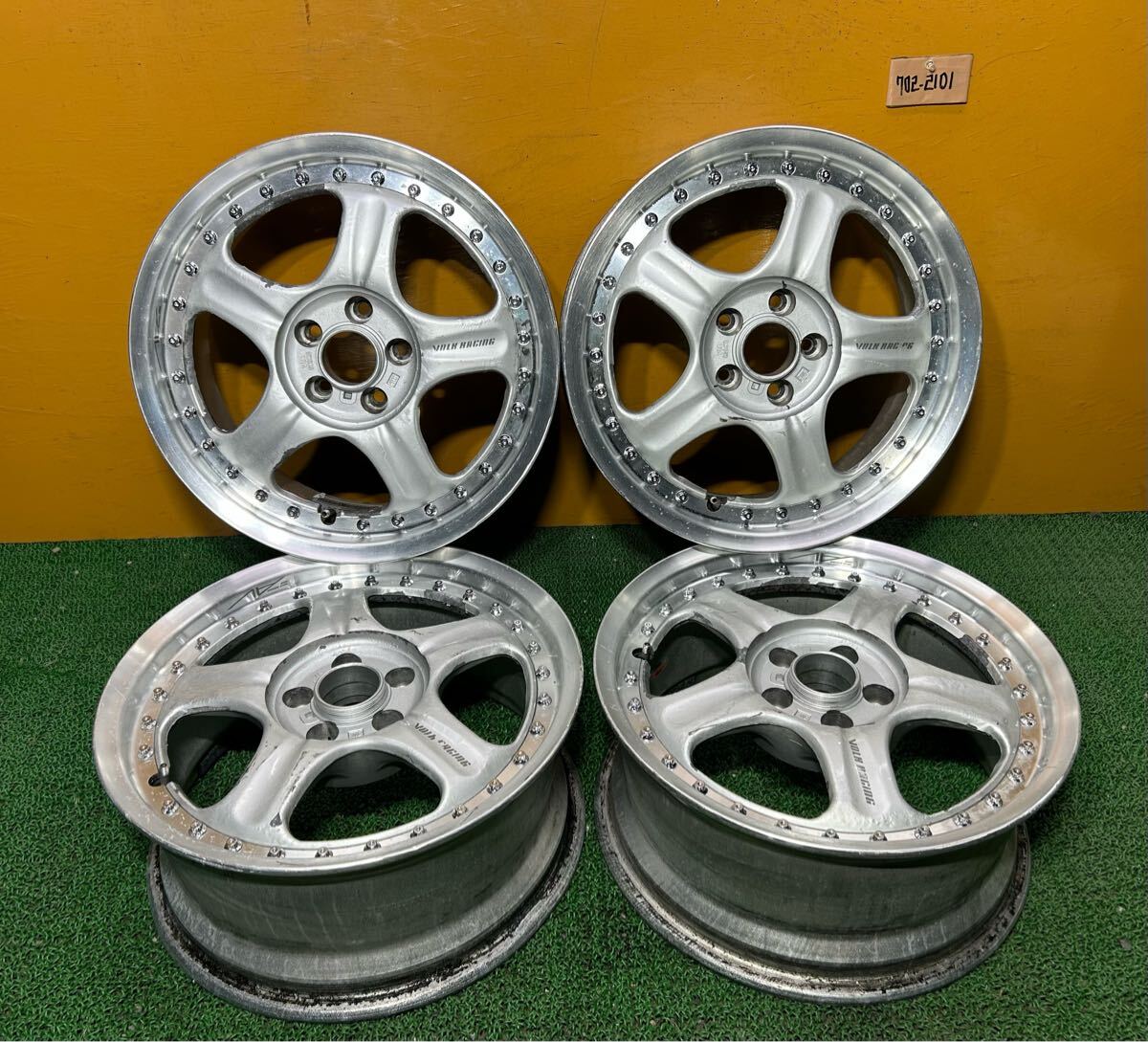 *旧車 RAYS VOLK RACING、国産【16×7.0J +35 PCD:100×5H ハブ径:63mm】*4本セット拍卖