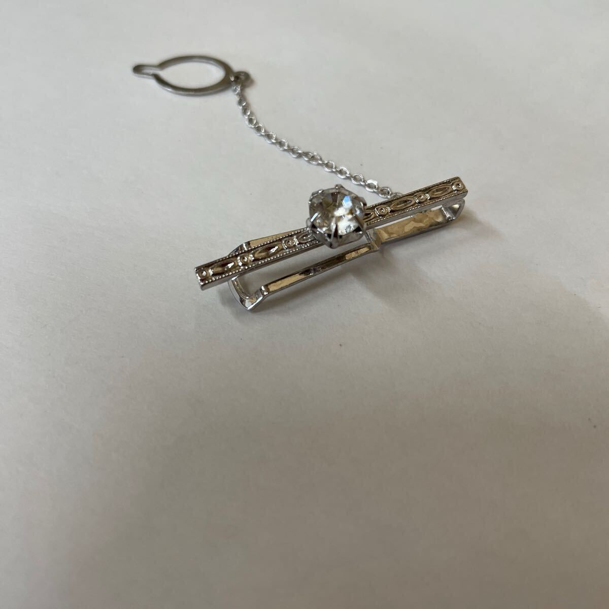 ネクタイピン タイピン アクセサリー SILVER G 刻印あり 銀メッキ 中古拍卖