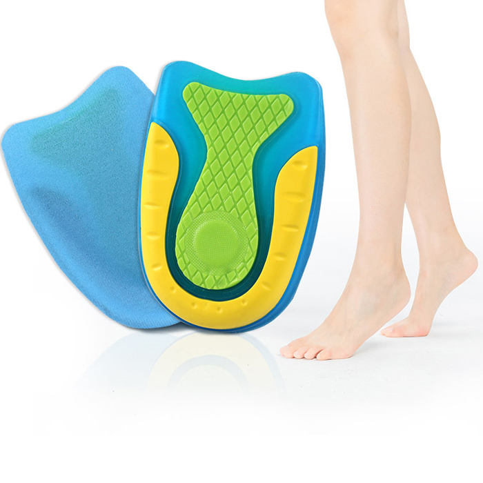 イかかと インソール ジェル カップ 衝撃吸収 ダブルジェルインソール ハーフタイプ 横滑防止 フットケア スポーツ ウォーキング 街歩き拍卖