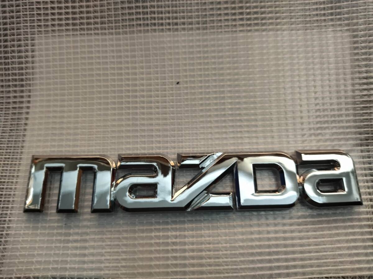 【ゆうパケット送料込】MAZDA(マツダ) エンブレム メッキシルバー 横14.4cm×縦2.7cm 拍卖