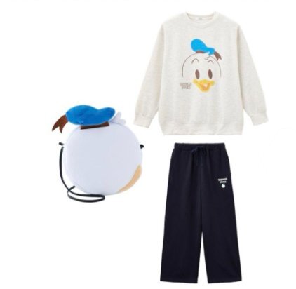 新品 しまむら Disney Mサイズ 3点セット LADIES ドナルド トレーナー スウェット パンツ バッグ 拍卖
