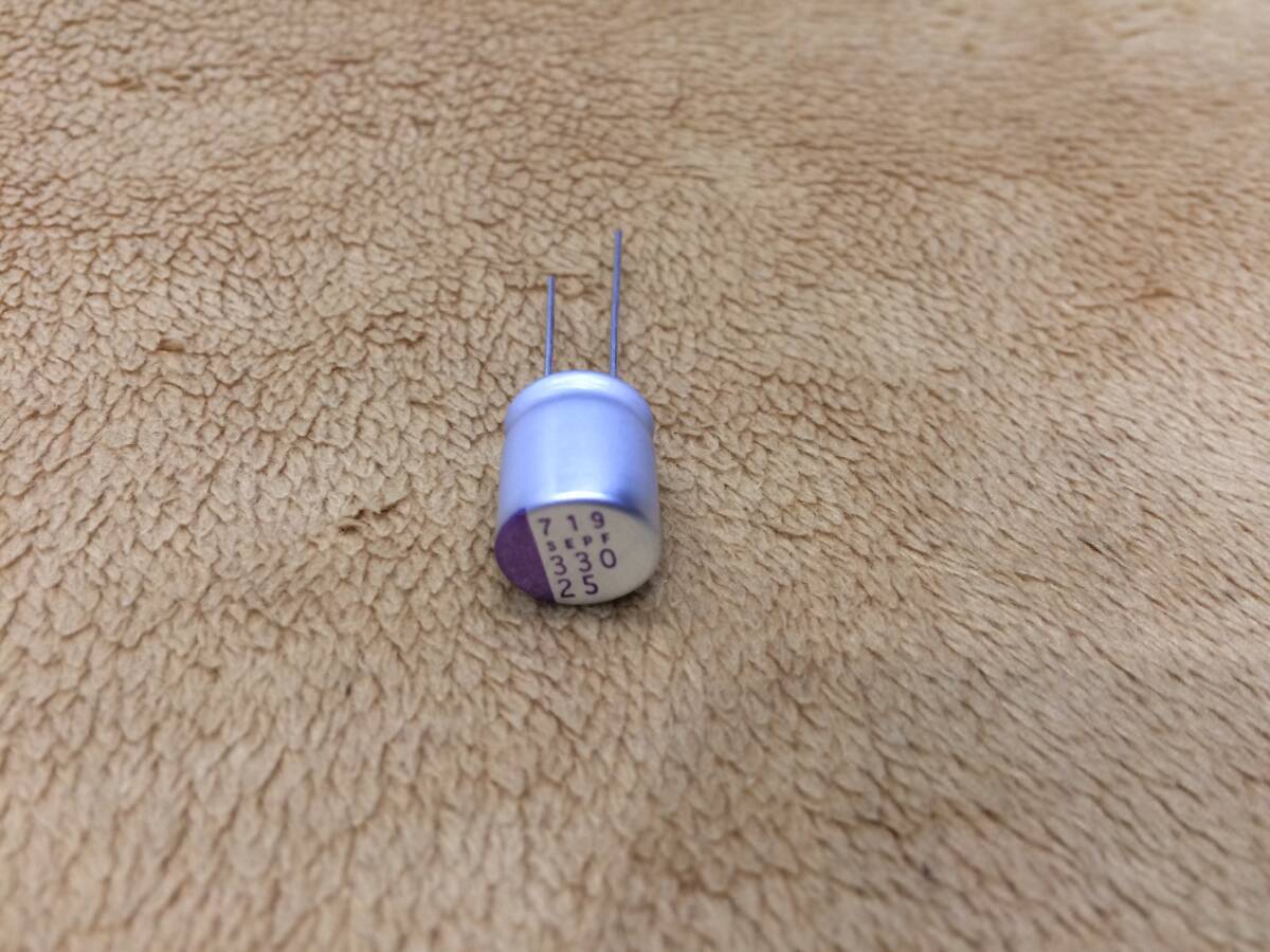 1: Panasonic 電解コンデンサー 330μF 25V 105℃ 導電性高分子 アルミ固体電解コンデンサー OS-CON 1個 新品未使用拍卖
