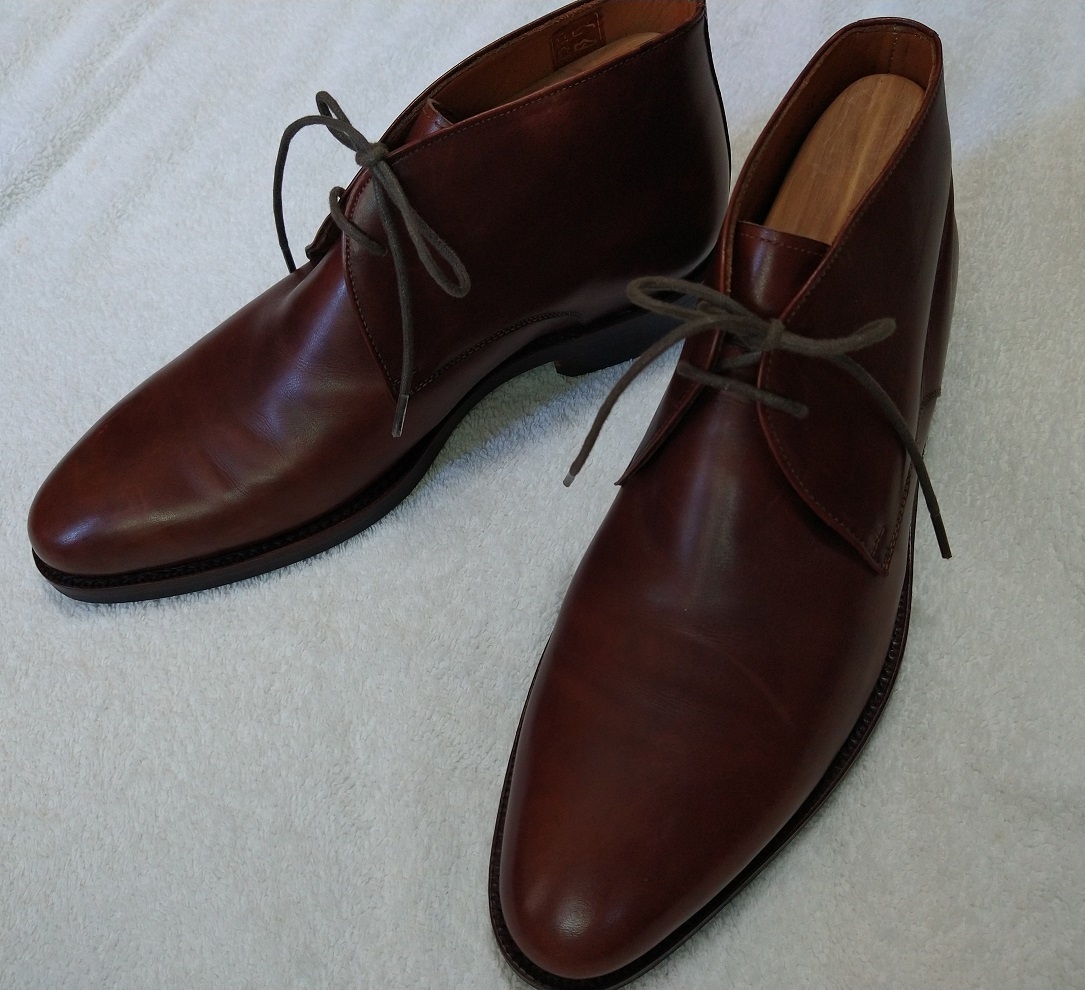 ジャランスリワヤ チャッカブーツ 茶色 サイズ6と1/2 イングランド製 伊勢丹購入拍卖