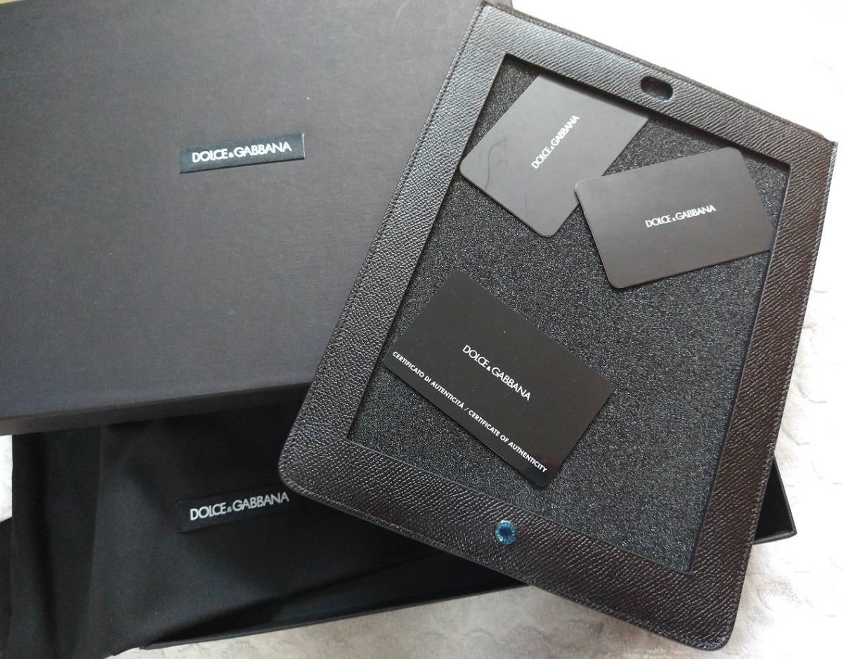未使用 ドルチェ&ガッバーナ ドルガバ 本革タブレットケース ipad イタリア製拍卖