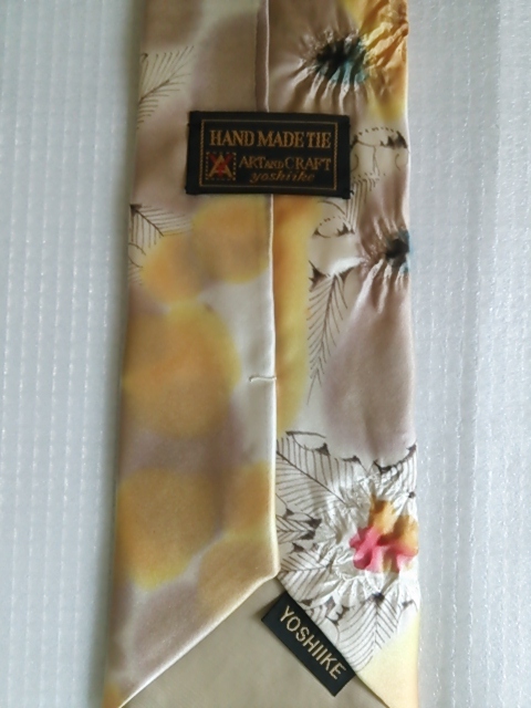 ART AND CRAFT YOSHIIKE プリント柄 ハンドメイドネクタイ 送料180円拍卖