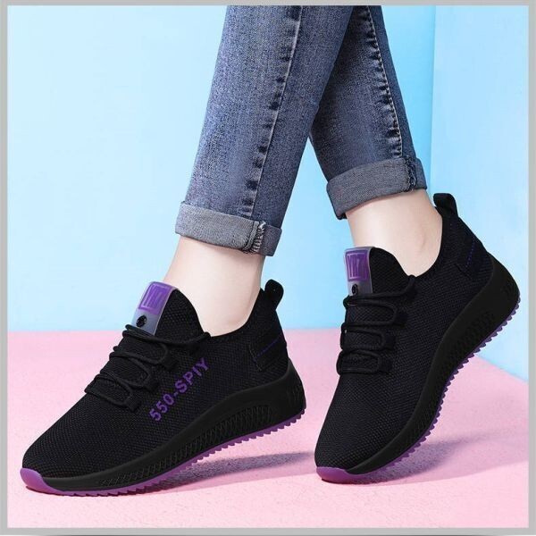 靴 s68 【 紫 23.5cm】 ランニング レディース スニーカー ウォーキング シューズ スポーツ フィットネスシューズ 運動靴 パープル ふじ色拍卖