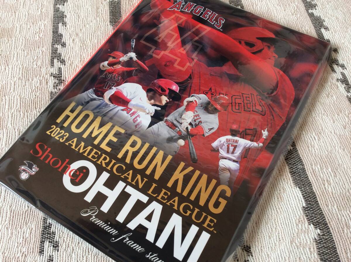 未使用未開封 大谷翔平プレミアムフレーム切手セット HOME RUN KING 2023 AMERICAN LEAGUE Shohei OHTANI 郵便局購入品 レターパック込拍卖