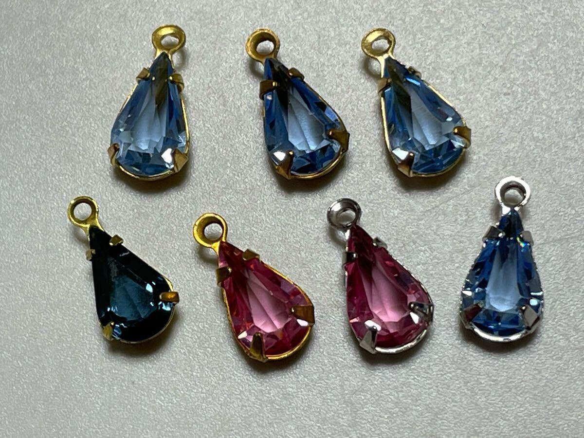 ヴィンテージスワロフスキー 7個 ドロップビーズ アソート 小さい拍卖