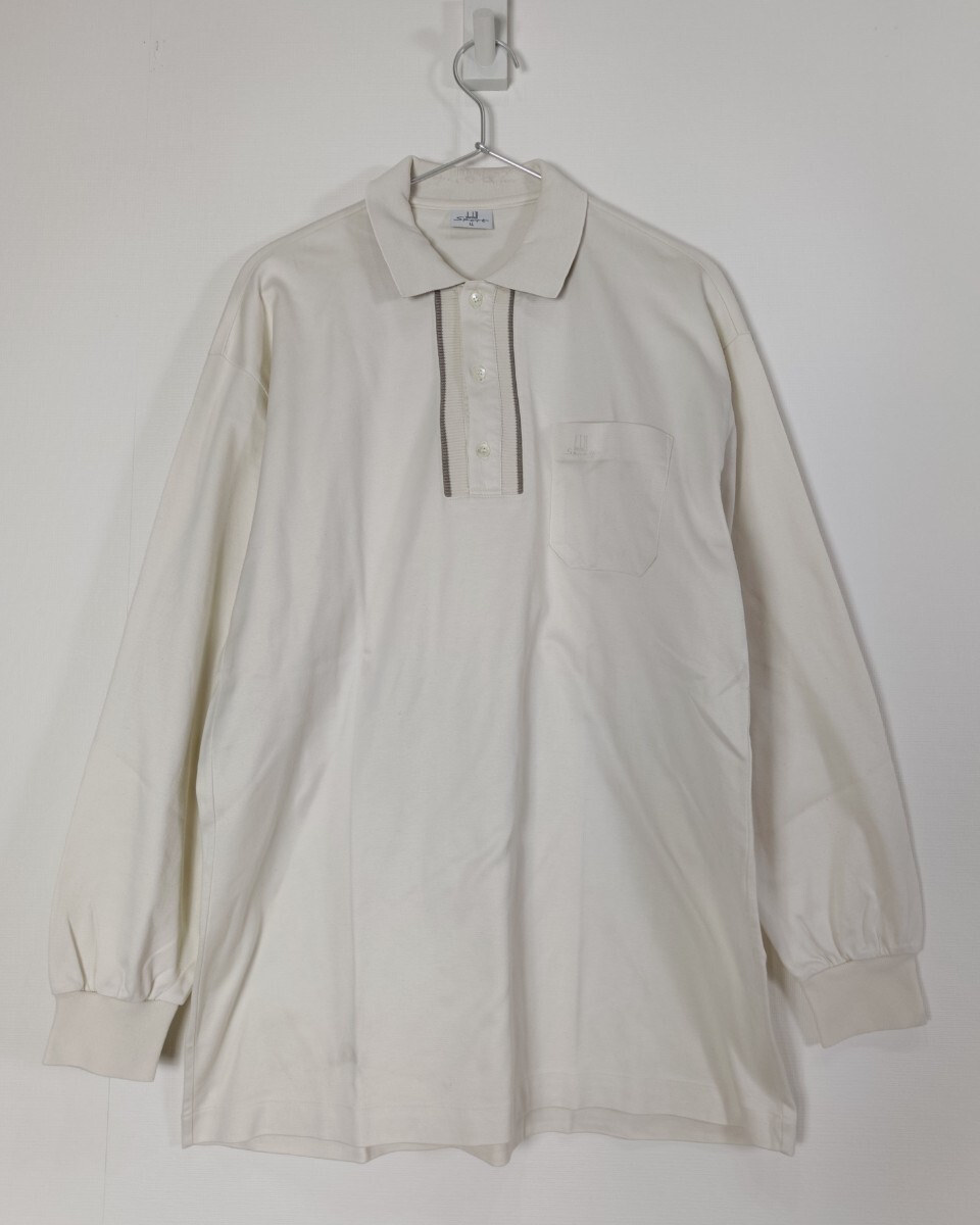 dunhill sports ダンヒル ポロシャツ【サイズXL】【長袖】【コットン】【メンズ】1000円スタート拍卖