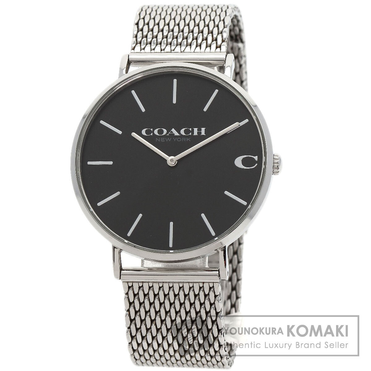 COACH コーチ CA.124.2.14.1575 ラウンドフェイス 腕時計 ステンレススチール SS メンズ 中古拍卖