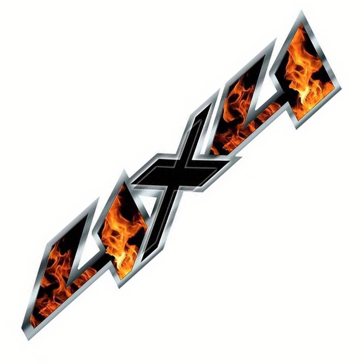 ステッカー 4×4 炎 メラメラ 車 おしゃれ 31cm おもしろ 防水 ビニール 車外アクセサリー 車用 バイク かっこいい デカール シール t4859拍卖