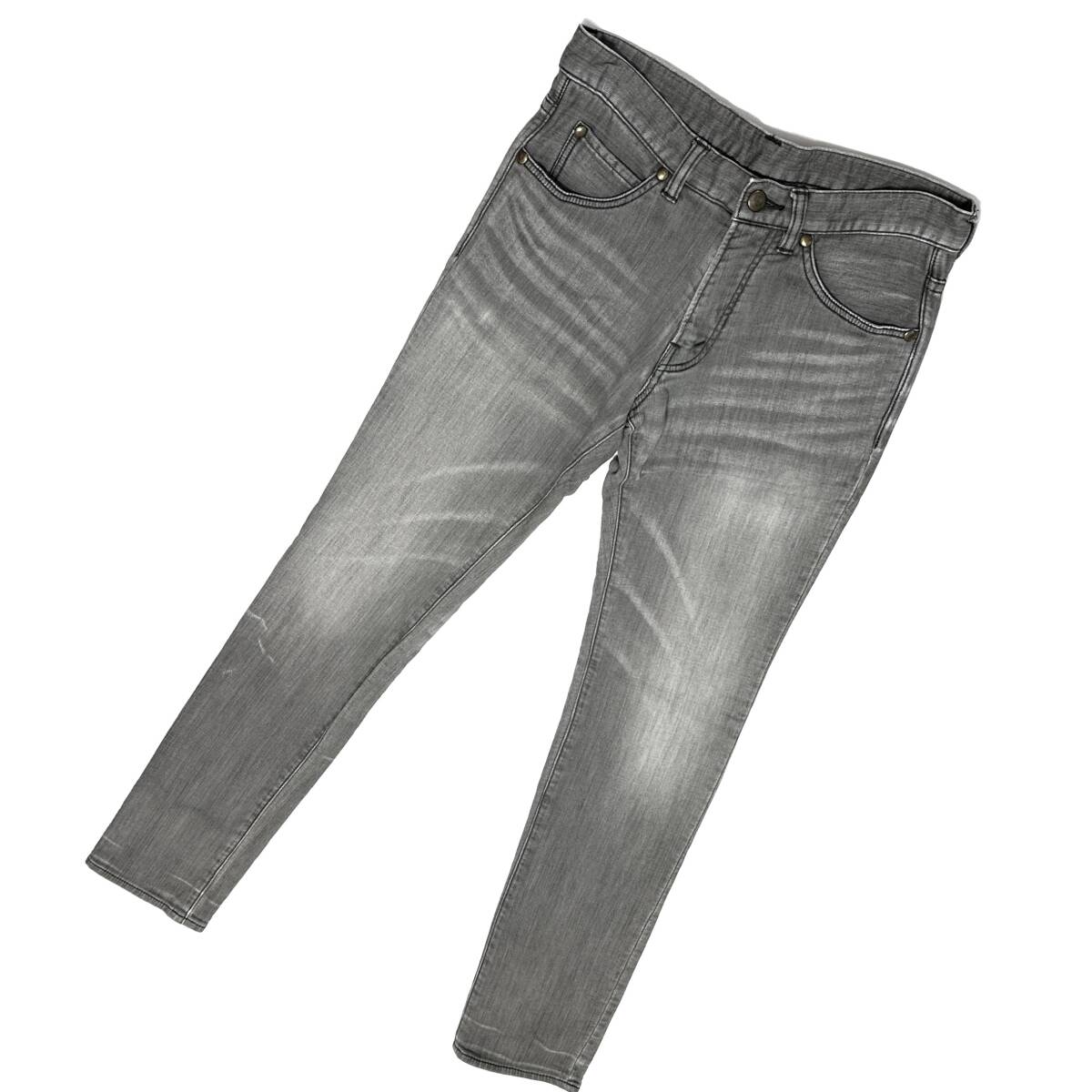 LEON掲載 定価3.9万 1piu1uguale3 STANDARD LONG SWEAT DENIM PANTS Ⅲ スエットデニムパンツ wjk akm ジュンハシモト拍卖