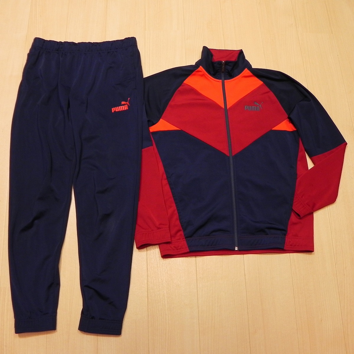 ★ プーマ ロゴ ジャージ 上下 セットアップ メンズL トラックスーツ トラックジャケット&ジャージパンツ 古着 即決 ★a拍卖