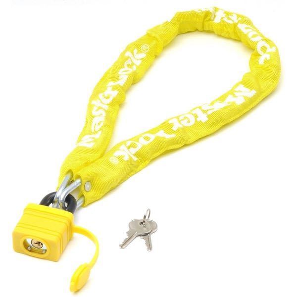 マスターロック MASTER LOCK ロック 8390 EURDPRO イエロー盗難防止 チェーンロック スチールチェーン ステンレス製南京錠 90CM拍卖