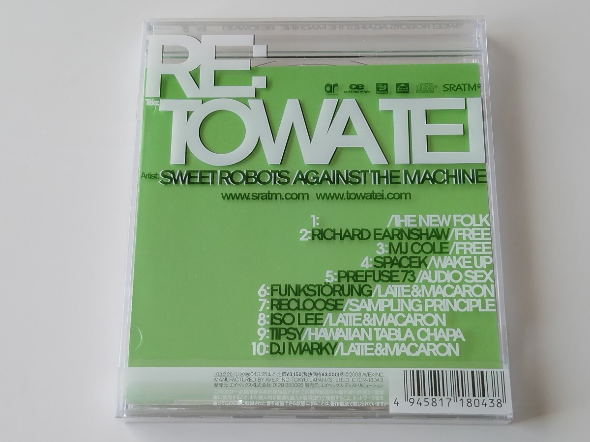 【クリアスリーブ入】SWEET ROBOTS AGAINST THE MACHINE/ RE: TOWA TEI CD CTCR18043 テイ・トウワ,Prefuse73,Funkstorung,Recloose,Spacek拍卖