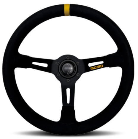 【MOMO(モモ)正規品】ステアリング MOD.08 マイクロファイバー/ブラックスポーク 330mm【M-70】拍卖