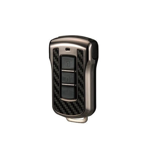 【ゆうパケット400】カーメイト キーカバー ミツビシ用A カーボン調 ブラックメッキ【DZ293】拍卖